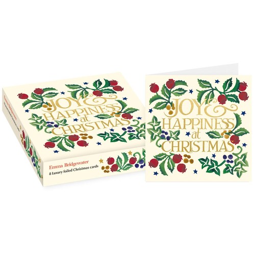 Emma Bridgewater Joy & Happiness Christmas Card Pack