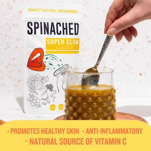 Spinached Organic Super Glow Skin, Hair & Nails Superfood Supplement Powder