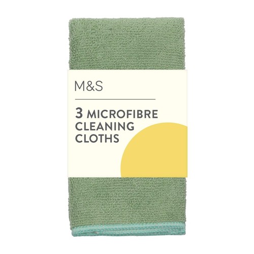 M&S 3 Microfibre Cleaning Cloths