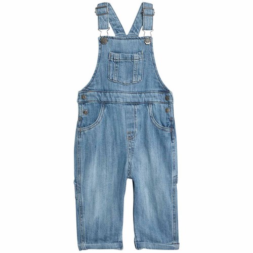 M&S Denim Dungaree, 0-3 Months, Dark Denim