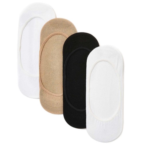 M&S Collection Low Cut Footsies, Size 3-5, White Mix