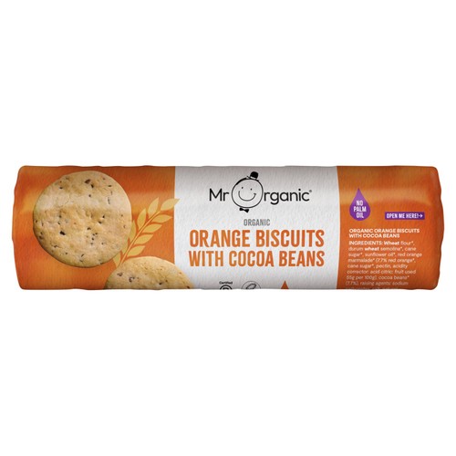 Mr Organic Orange Biscuits with Cocoa Beans