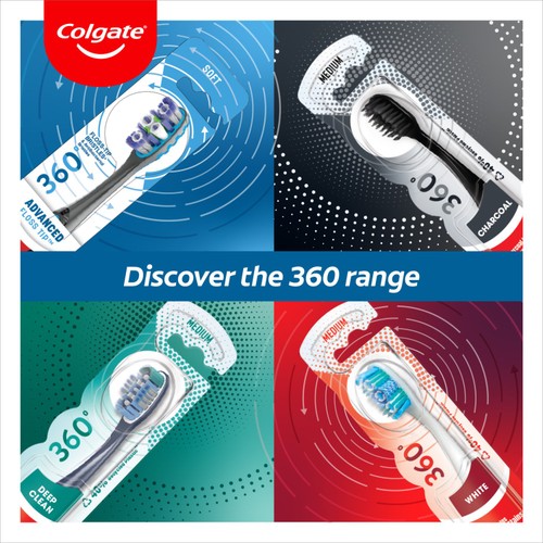 Colgate 360 Max White Teeth Whitening Manual Toothbrush