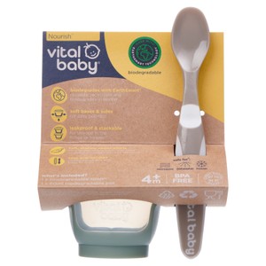 Vital Baby Nourish Start Weaning Spoon, Store & Wean Pot