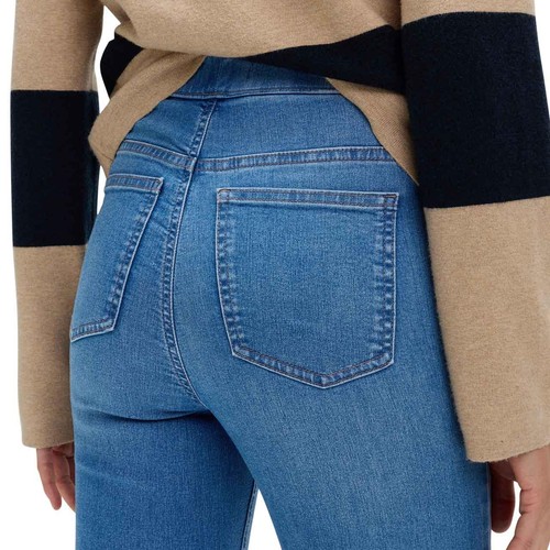 M&S Womens Pull on High Waisted Jegging, Size 14, Extra Short, Indigo