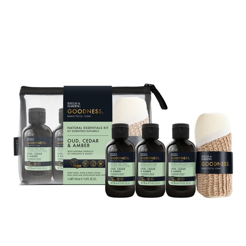 Baylis & Harding Goodness Oud, Cedar & Amber Essentials Gift Set