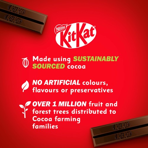 KitKat 2 Finger Dark Chocolate Biscuit Bar, Multipack