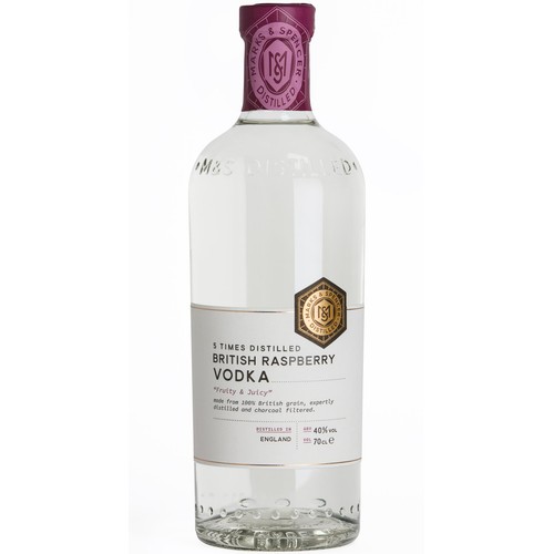 M&S Distilled 5 Times Distilled British Raspberry Vodka