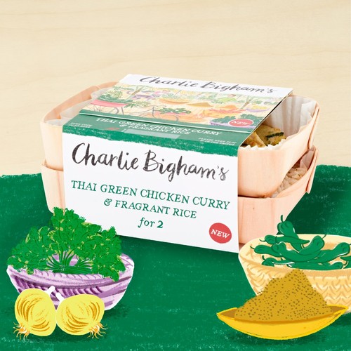 Charlie Bigham's Thai Green Chicken Curry & Fragrant Rice for 2