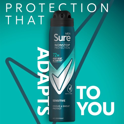 Sure Men 72hr Nonstop Protection Sensitive Antiperspirant Deodorant