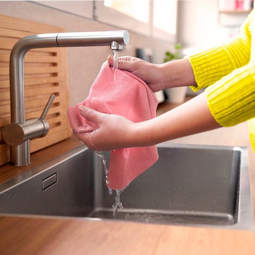 Squeaky Clean Flexi Microfibre Cloth, Case Pack Of 25 Singles, Streak Free Microfibre Cleaning Cloths, Multifunctional Reusable Cloths For All On - View #9