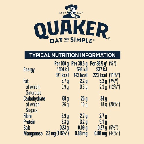 Quaker Oat So Simple Sultanas & Raisins Fruit Porridge Sachets Cereal