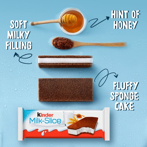 Kinder Milk Slice Chilled Snack Bar 3pk