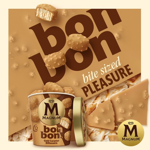 Magnum Bonbon Gold Caramel Billionaire Ice Cream Frozen Snack