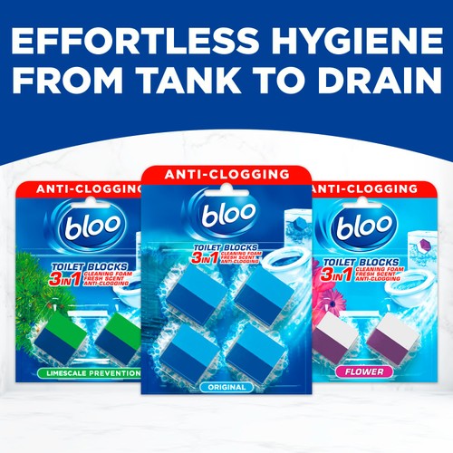 Bloo 3in1 In-Cistern Original Blue Toilet Blocks