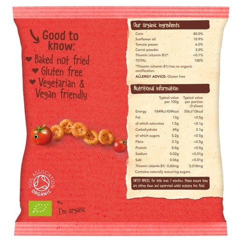 Organix Melty Organic Tomato Slices Baby Puffs 7 months+