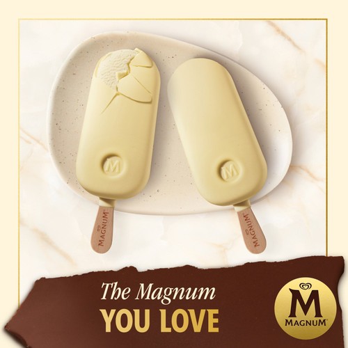 Magnum White Chocolate Ice Cream Sticks 