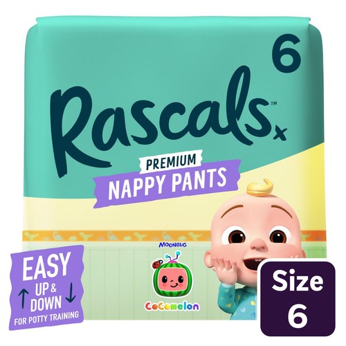 Rascals CoComelon Nappy Pants, Size 6 (15-20kg)