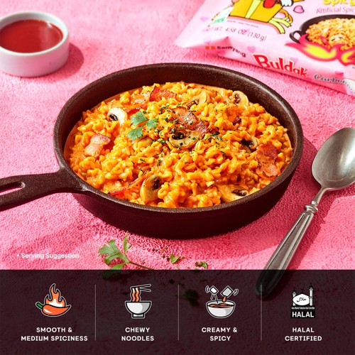 Buldak Hot Chicken Ramen Carbonara Flavour Instant Noodle Cup