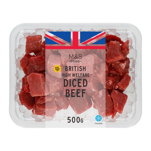 M&S Diced British Beef