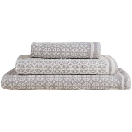 M&S Pure Cotton Geometric Circle Hand Towel, Marble