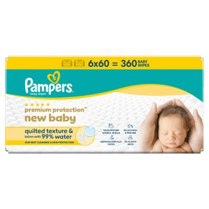 Pampers New Baby Wipes 6x