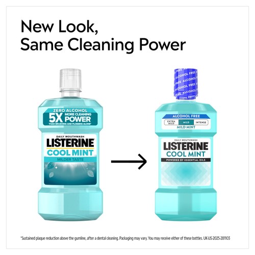 Listerine Cool Mint Mild Mint Alcohol Free Mouthwash