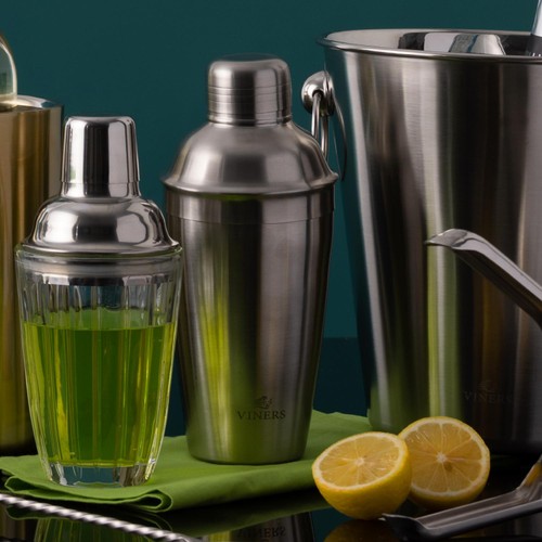Viners Barware Silver Cocktail Shaker, 500ml 