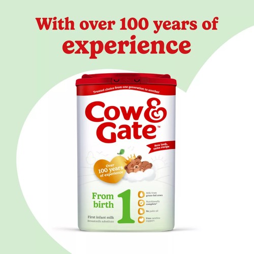 Cow & Gate 1 First Infant Baby Milk Formula Powder from Birth