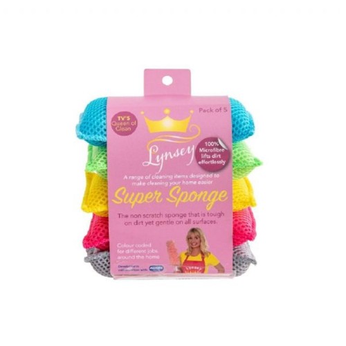 Addis  Mixed Colours Microfibre Super Sponge Pad  Set of 5