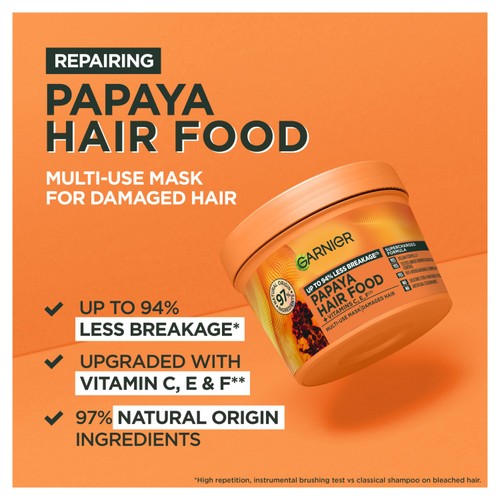 Garnier Ultimate Blends Hair Food Papaya 3-in-1 Hair Mask Treatment 