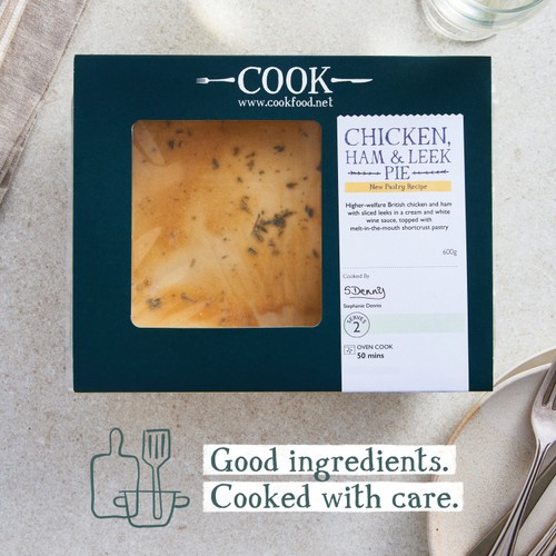 COOK Chicken, Ham & Leek Pie for 2