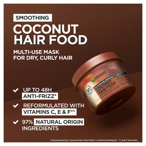Garnier Ultimate Blends Hair Food Coconut Oil 3-in-1 Hair Mask Treatment 