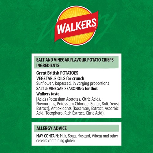 Walkers Salt & Vinegar Crisps