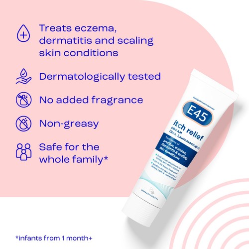 E45 Itch Relief Cream for Itchy Irritated Skin & Eczema