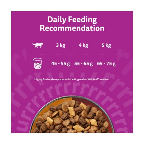 Whiskas 1+ Adult Complete Dry Cat Food Duo Meaty Combo 800g