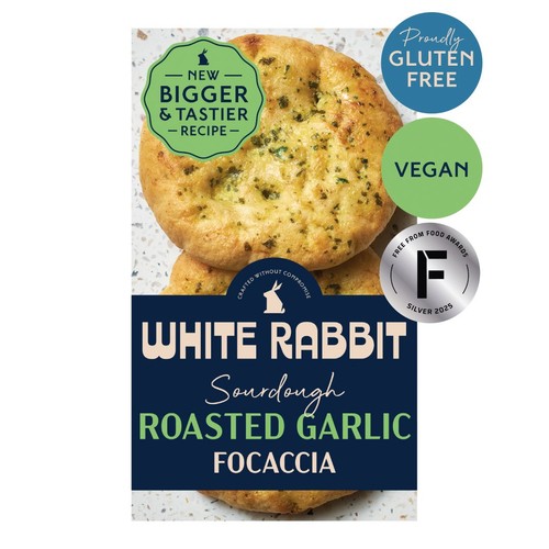 White Rabbit Gluten Free Roasted Garlic Focaccia