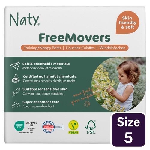 Naty FreeMovers Nappy Pull on Pants Size 5 (12-18kg)