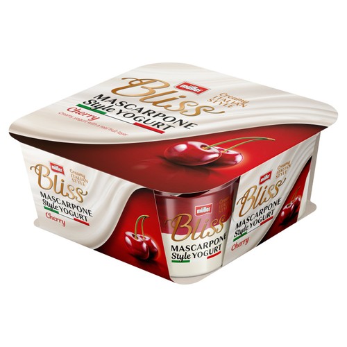Muller Bliss Mascarpone Style Cherry Yogurts