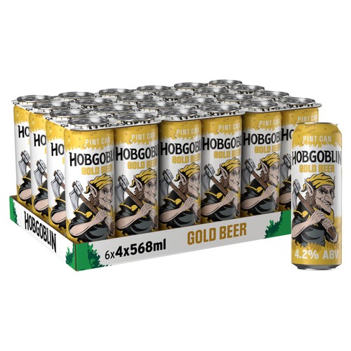 Hobgoblin Gold Ale Beer Pint Cans