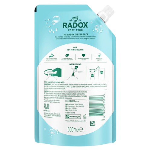Radox Pouch Protect & Replenish Liquid Hand Wash Pouch