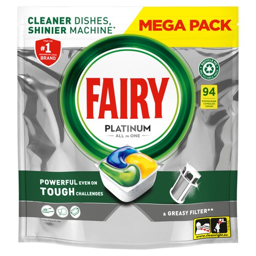Fairy Platinum All in One Lemon Dishwasher Tablets
