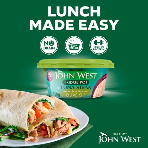 John West No Drain Fridge Pot Tuna Steak with a Little Olive Oil