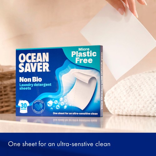 OceanSaver Eco Laundry Detergent Sheets Non Bio 30 Washes