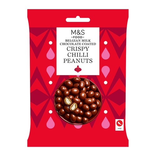 M&S Belgian Milk Chocolate Coated Crispy Chilli Peanuts
