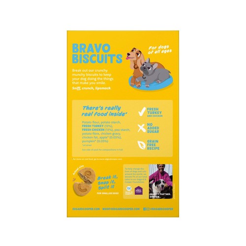 Edgard & Cooper Fresh Dog Treats Biscuits Turkey & Chicken