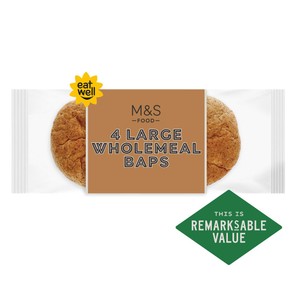 M&S Large Wholemeal Baps