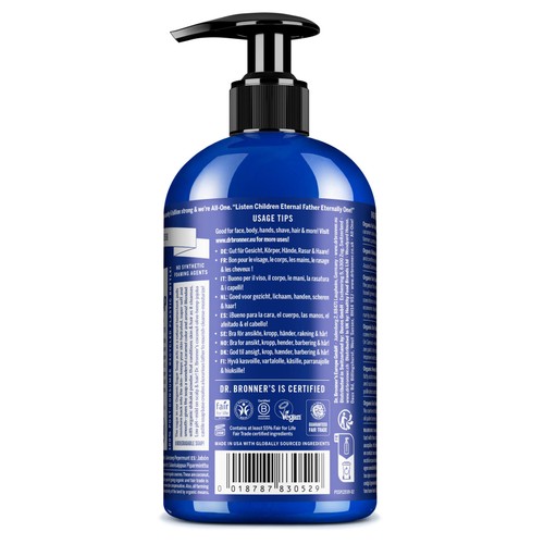 Dr. Bronner's Peppermint Organic Multi-Purpose Pump Liquid Soap
