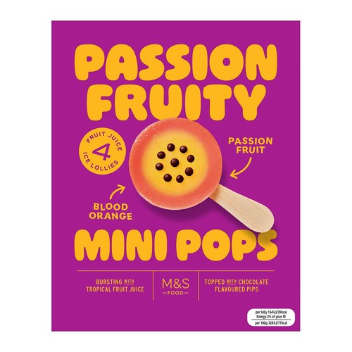 M&S 4 Passion Fruity Mini Pops