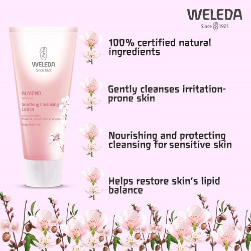 Weleda Sensitive Milk Cleanser Gentle Organic Almond Natural Vegan